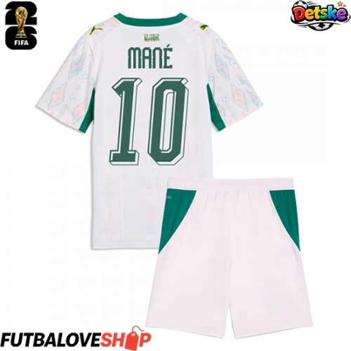 Dres Senegal Sadio Mane #10 Domáci pre deti MS 2026 Krátky Rukáv (+ trenírky)